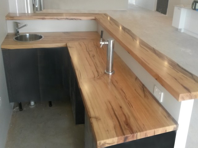 Marri bar top with preparation bench