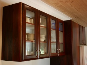 Jarrah overhead cabinets
